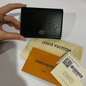 Authentic Louis Vuitton Epi Business Card Holder Wallet